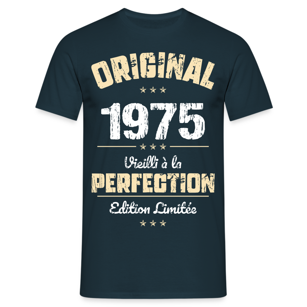 T-shirt Homme - Anniversaire 50 Ans - Original 1975 - marine