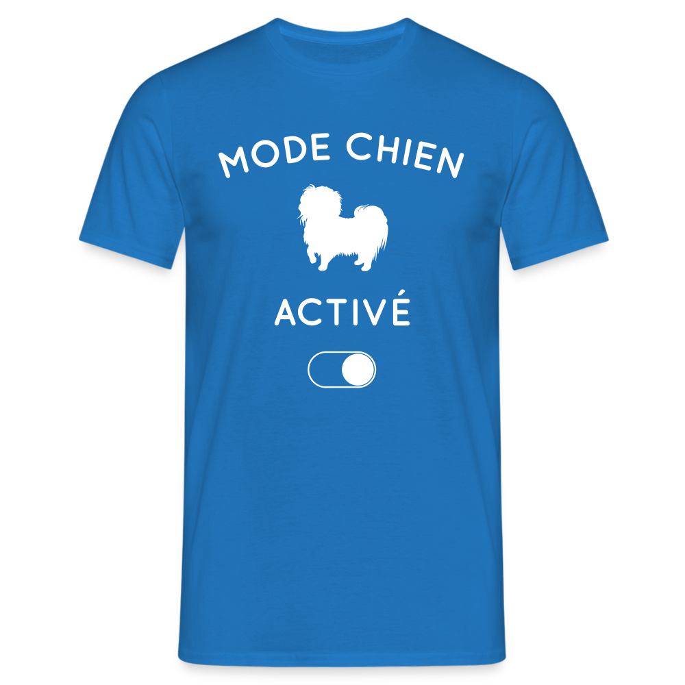 T-shirt Homme - Mode chien activé - bleu royal