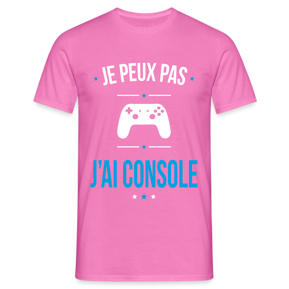 T-shirt Homme - Je peux pas j'ai Console - rose