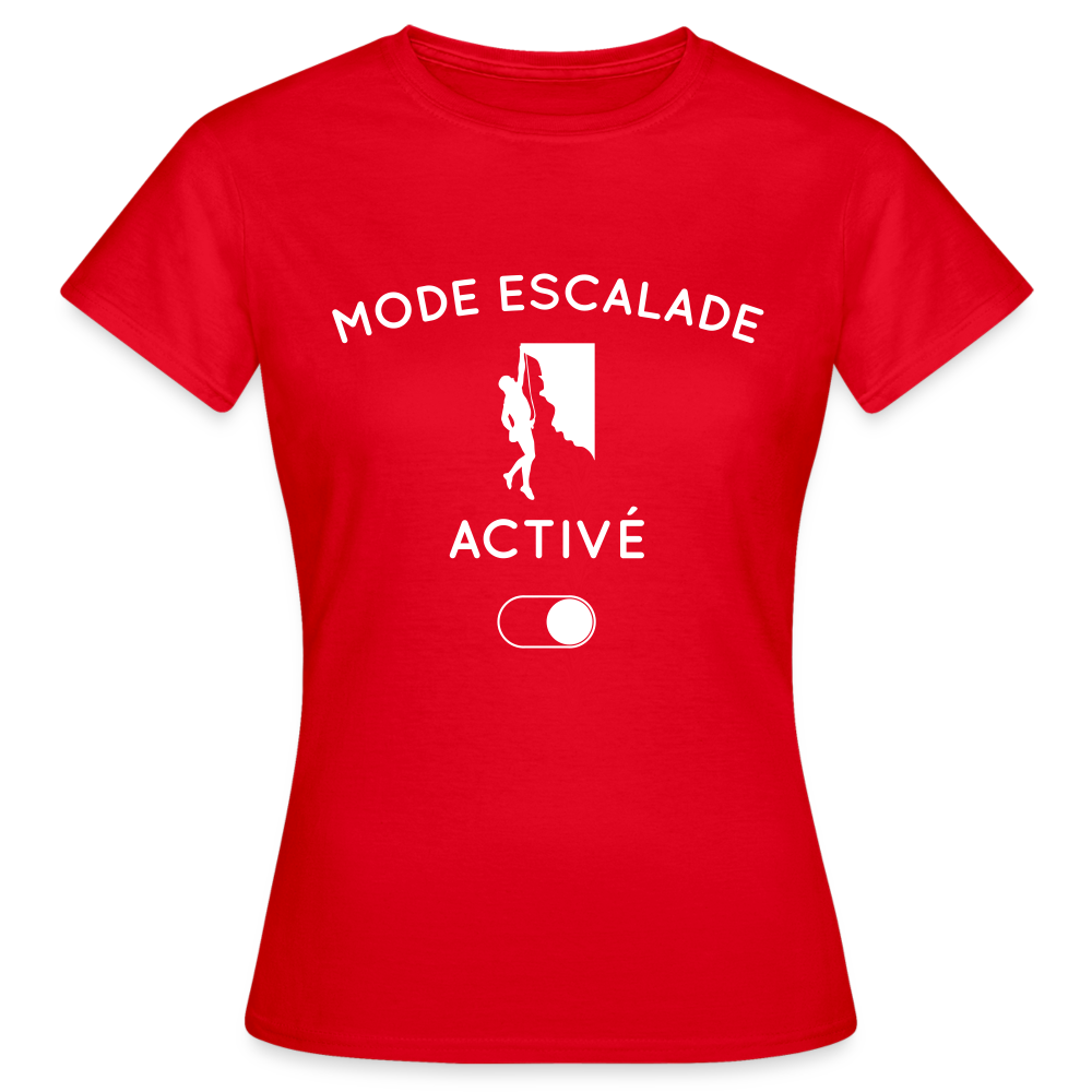 T-shirt Femme - Mode escalade activé - rouge