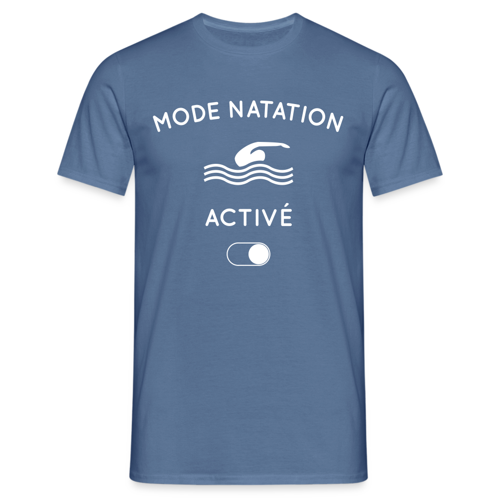 T-shirt Homme - Mode natation activé - bleu pigeon 