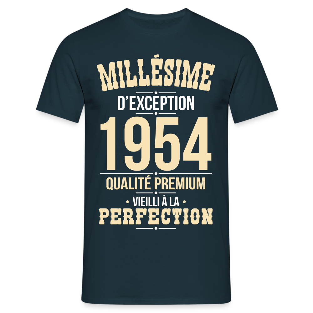 T-shirt Homme - Anniversaire 71 Ans - Millésime 1954 - marine