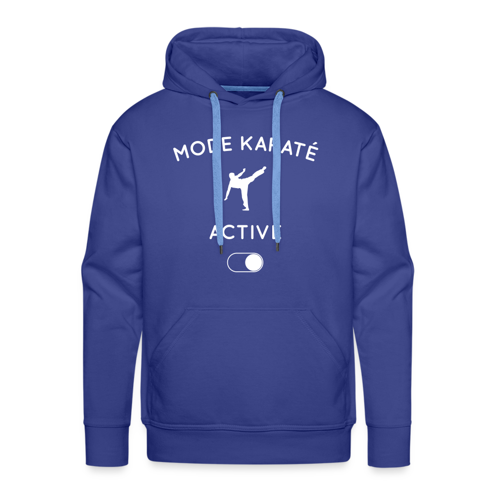 Sweat à capuche Premium Homme - Mode karaté activé - bleu royal