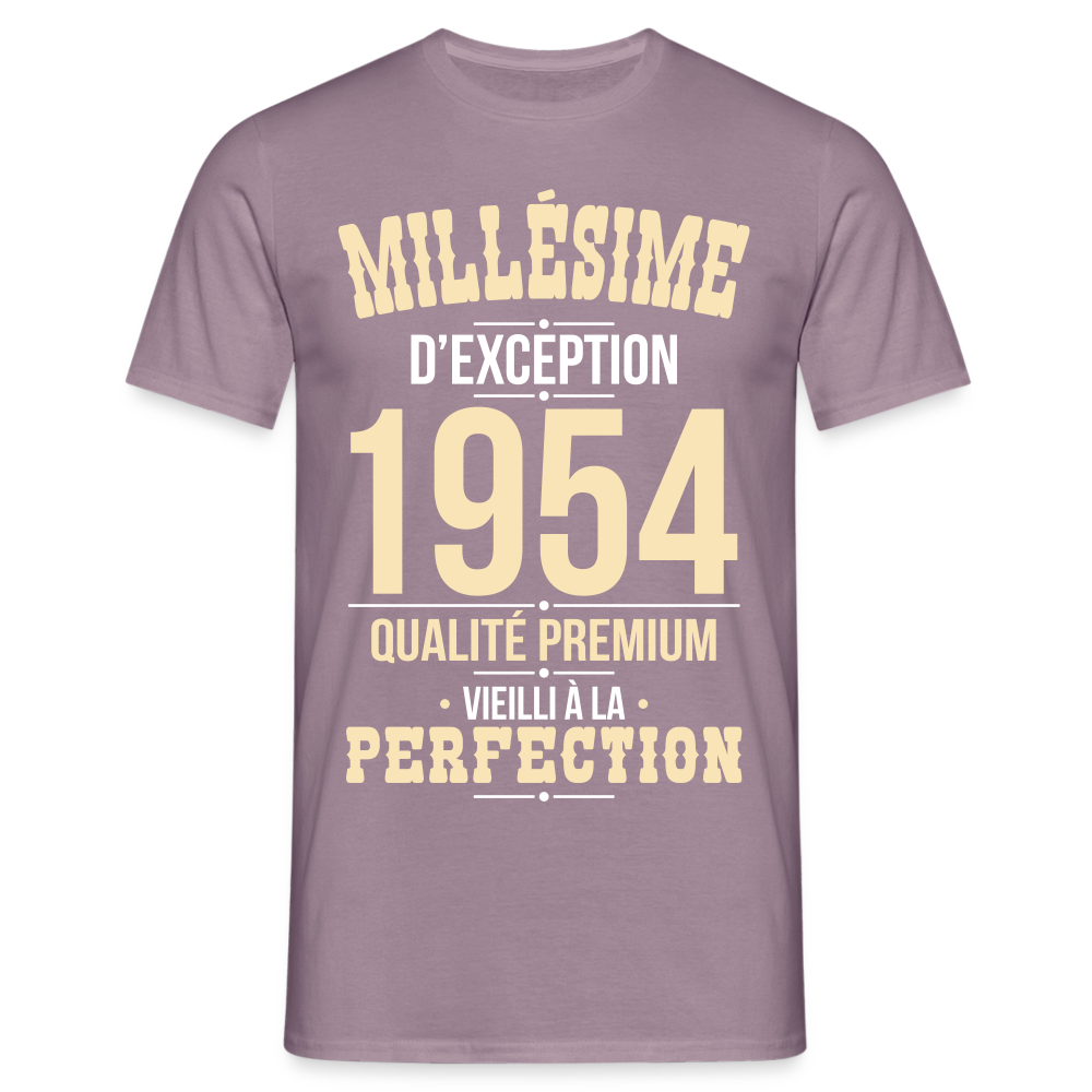 T-shirt Homme - Anniversaire 71 Ans - Millésime 1954 - mauve gris 