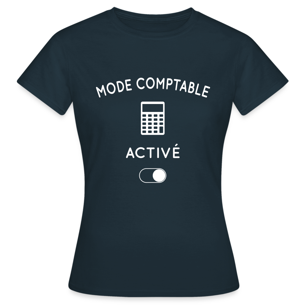 T-shirt Femme - Mode comptable activé - marine