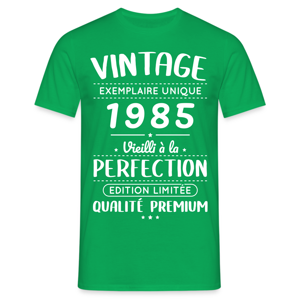 T-shirt Homme - Anniversaire 40 Ans - Vintage 1985 - vert