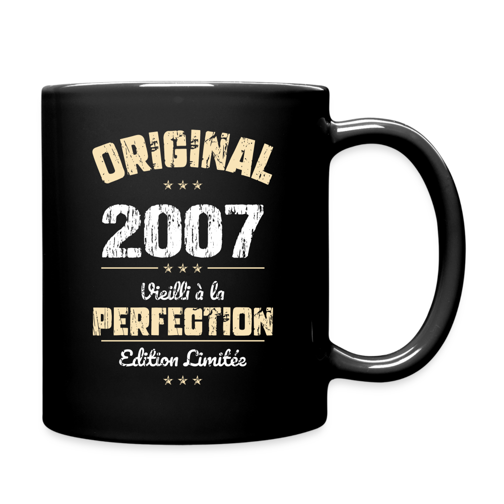 Mug uni Homme - Anniversaire 18 Ans - Original 2007 - noir