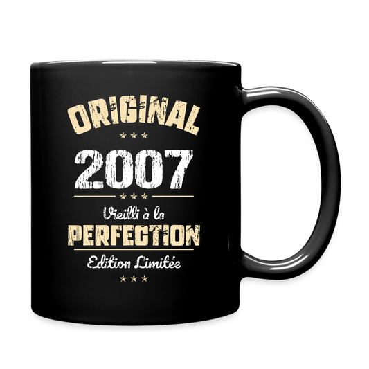 Mug uni Homme - Anniversaire 18 Ans - Original 2007 - noir