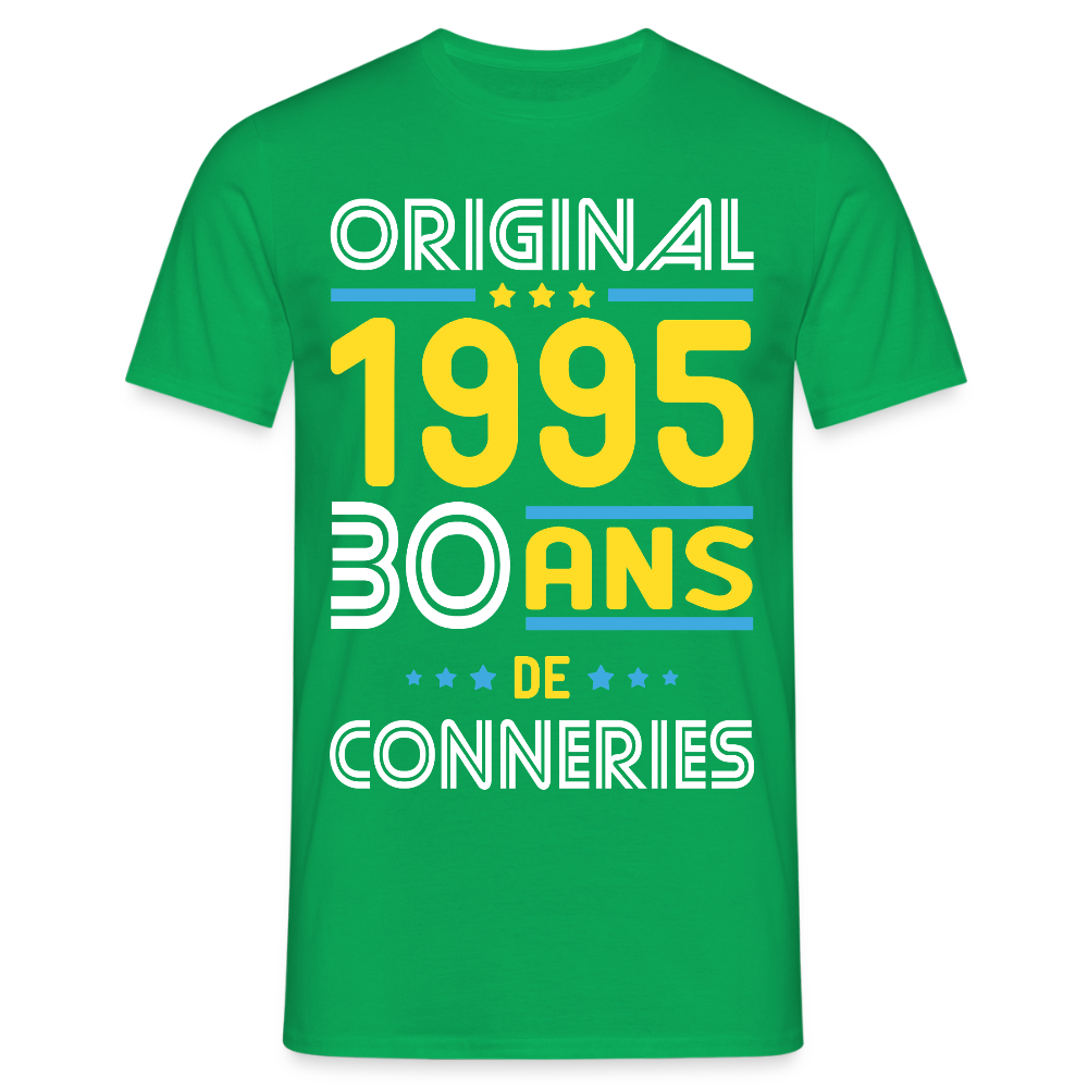 T-shirt Homme - Anniversaire 30 Ans - Original 1995 - Conneries - vert