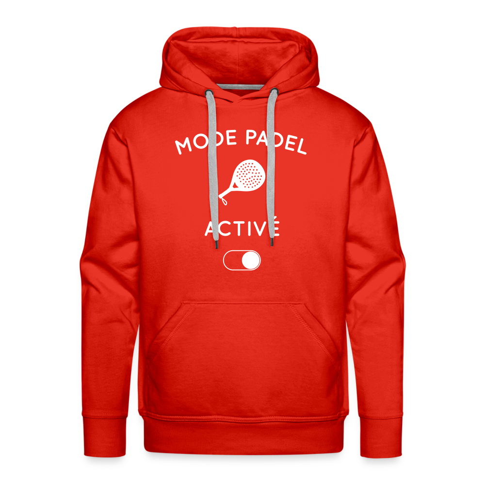 Sweat à capuche Premium Homme - Mode padel activé - rouge