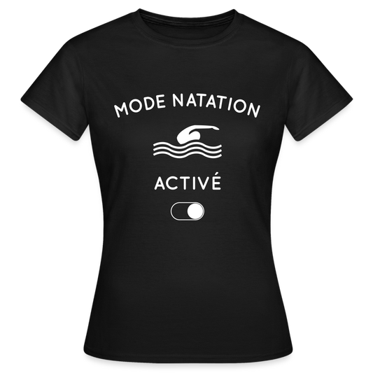 T-shirt Femme - Mode natation activé - noir