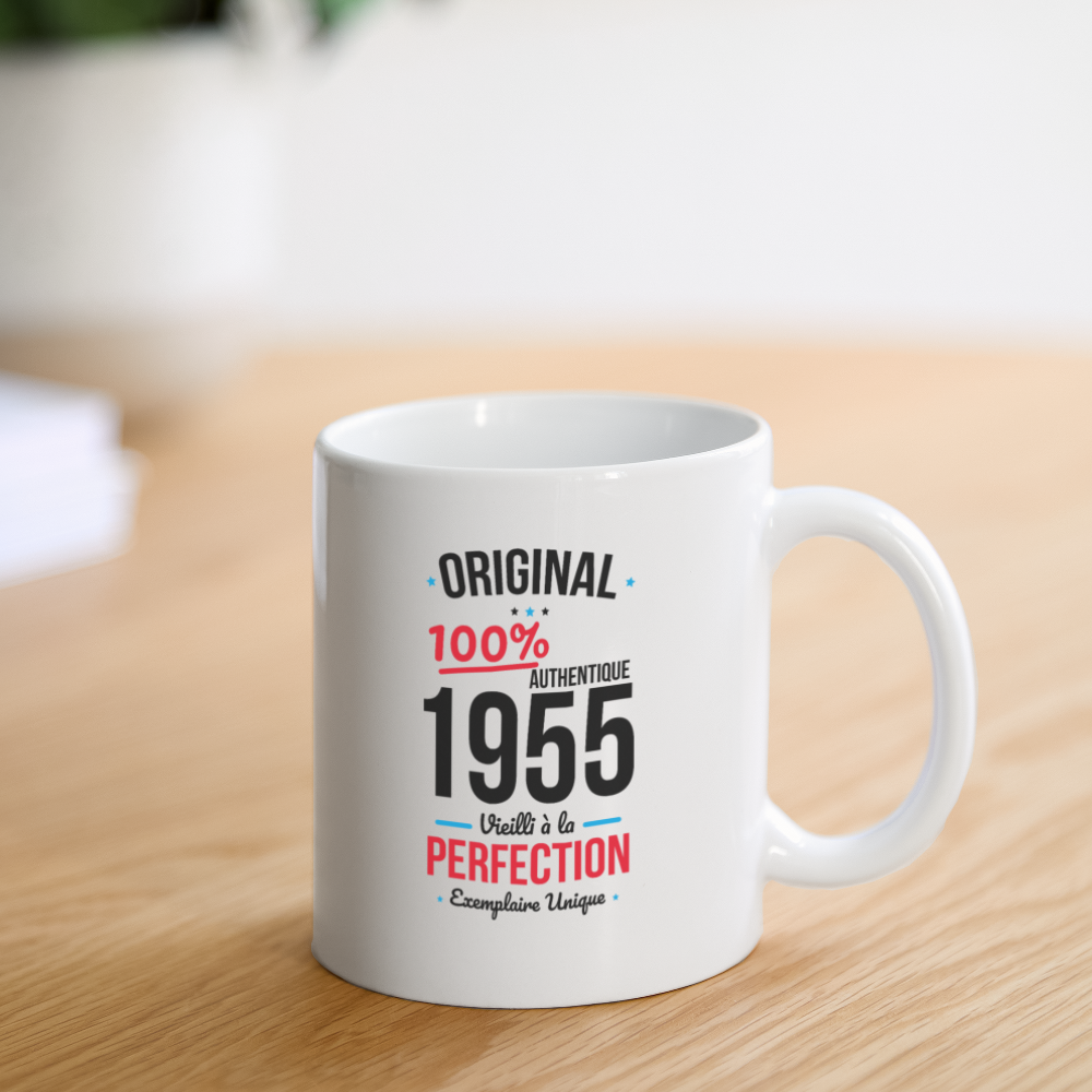 Mug blanc - Anniversaire 70 Ans - Original 1955 - blanc