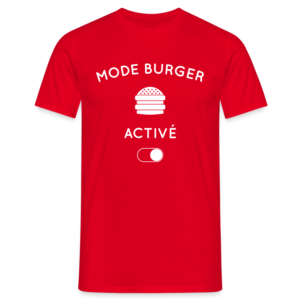 T-shirt Homme - Mode burger activé - rouge