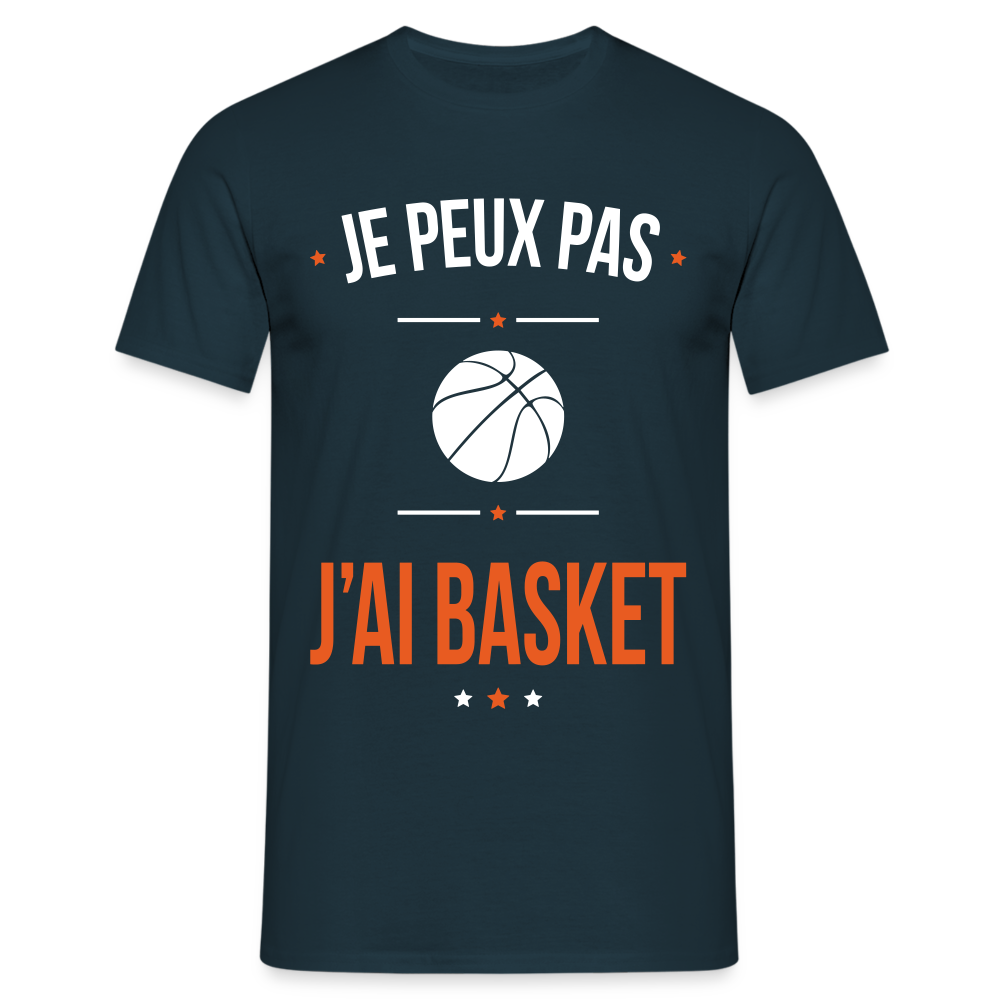 T-shirt Homme - Je peux pas j'ai Basket - marine