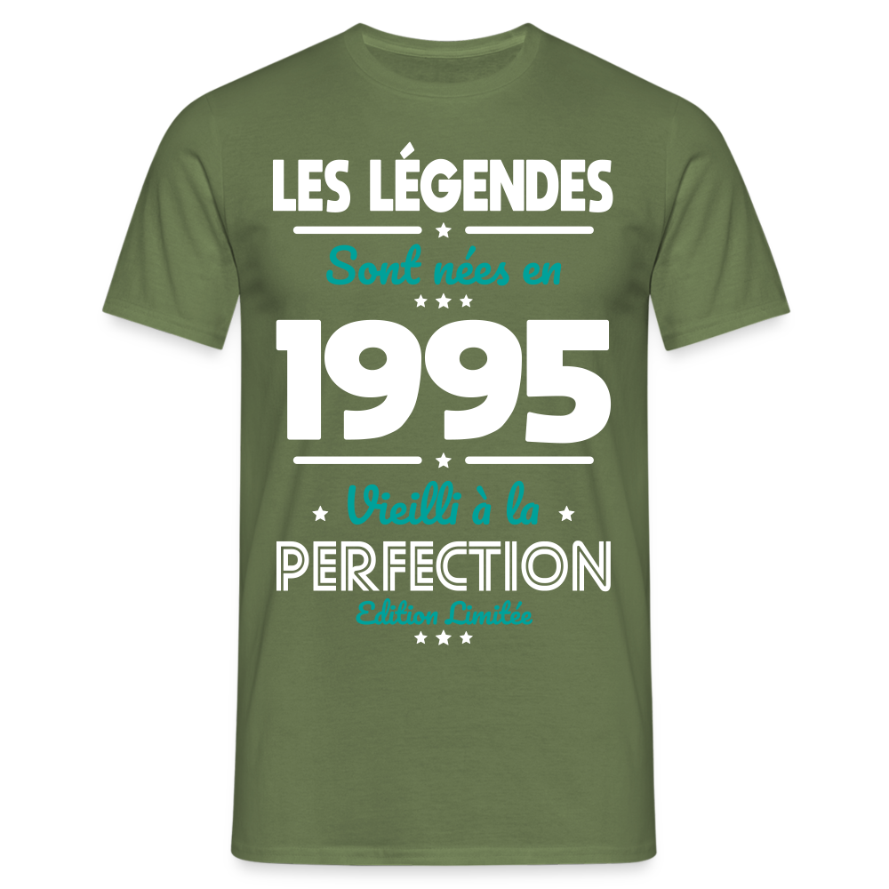 T-shirt Homme - Anniversaire 30 Ans - Les Légendes sont nées en 1995 - vert militaire