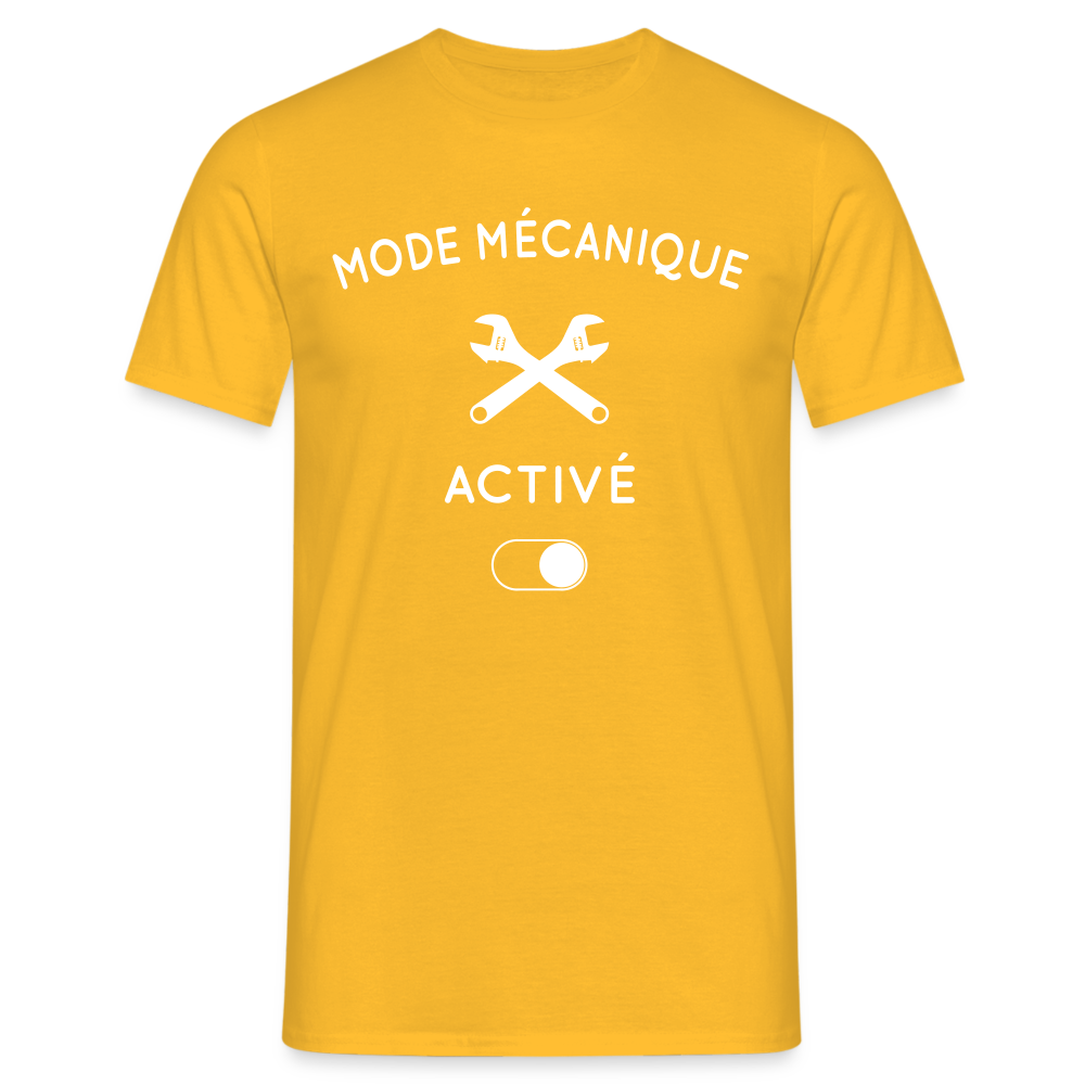 T-shirt Homme - Mode mécanique activé - jaune