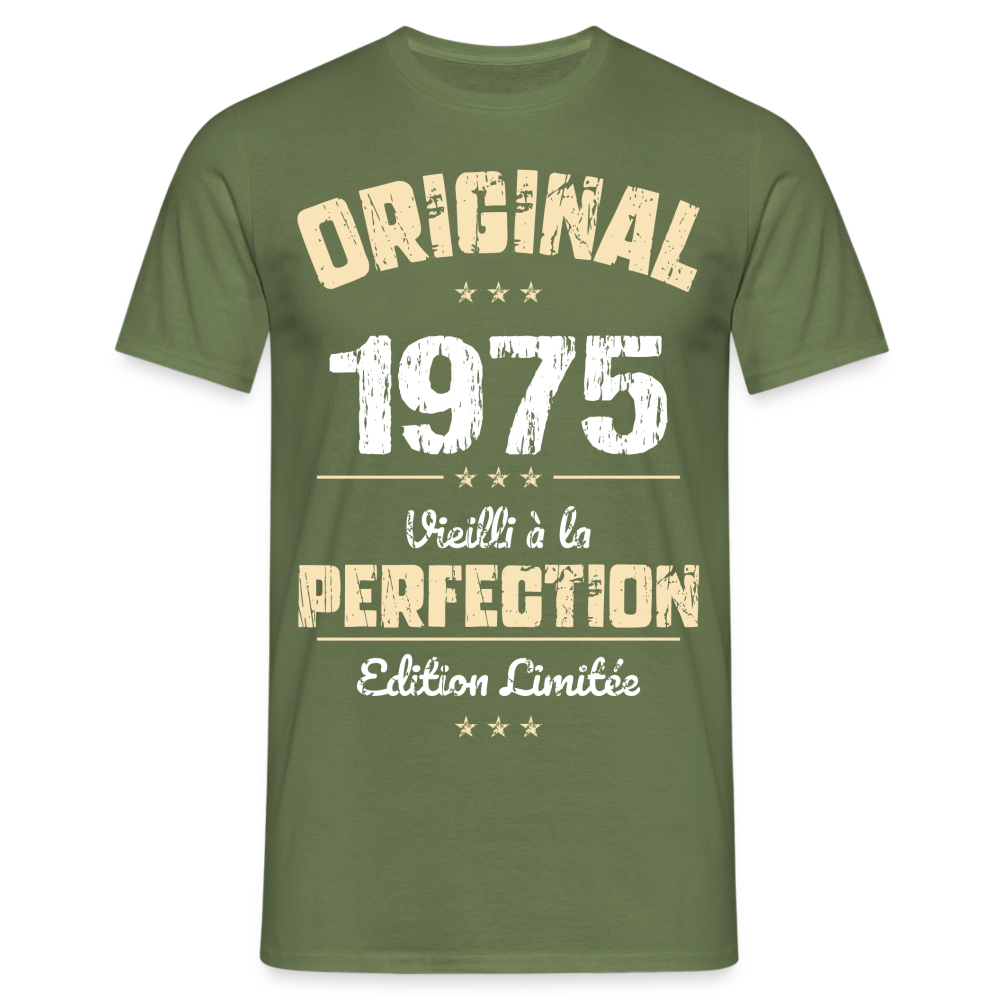 T-shirt Homme - Anniversaire 50 Ans - Original 1975 - vert militaire