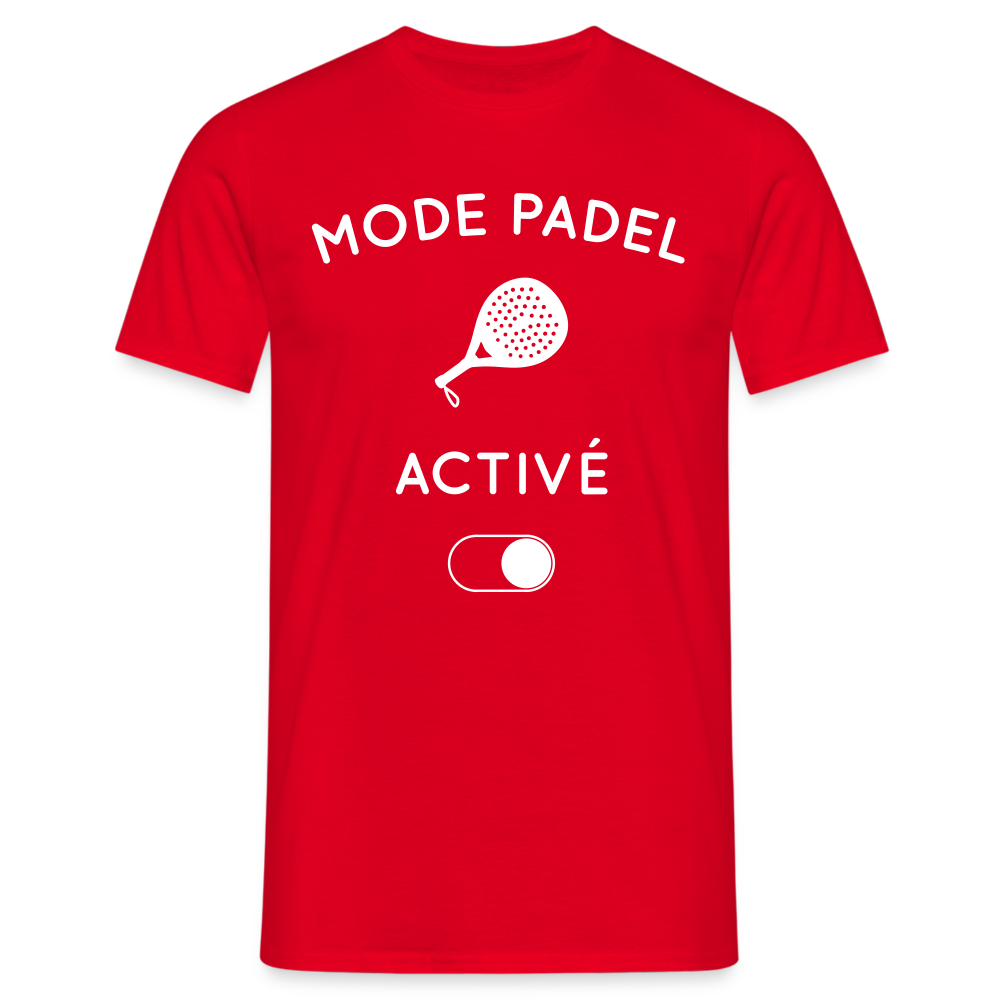 T-shirt Homme - Mode padel activé - rouge