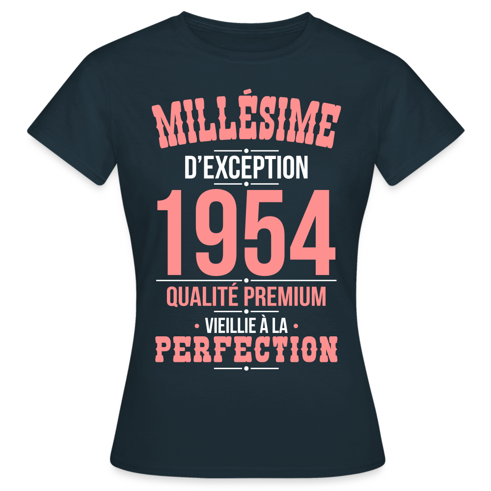 T-shirt Femme - Anniversaire 70 Ans - Millésime 1954 - marine