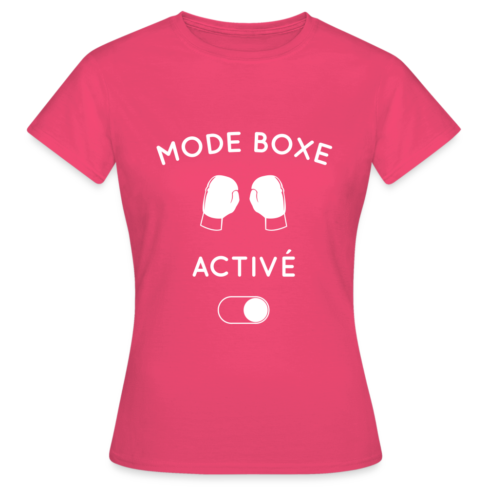 T-shirt Femme - Mode boxe activé - rose azalée