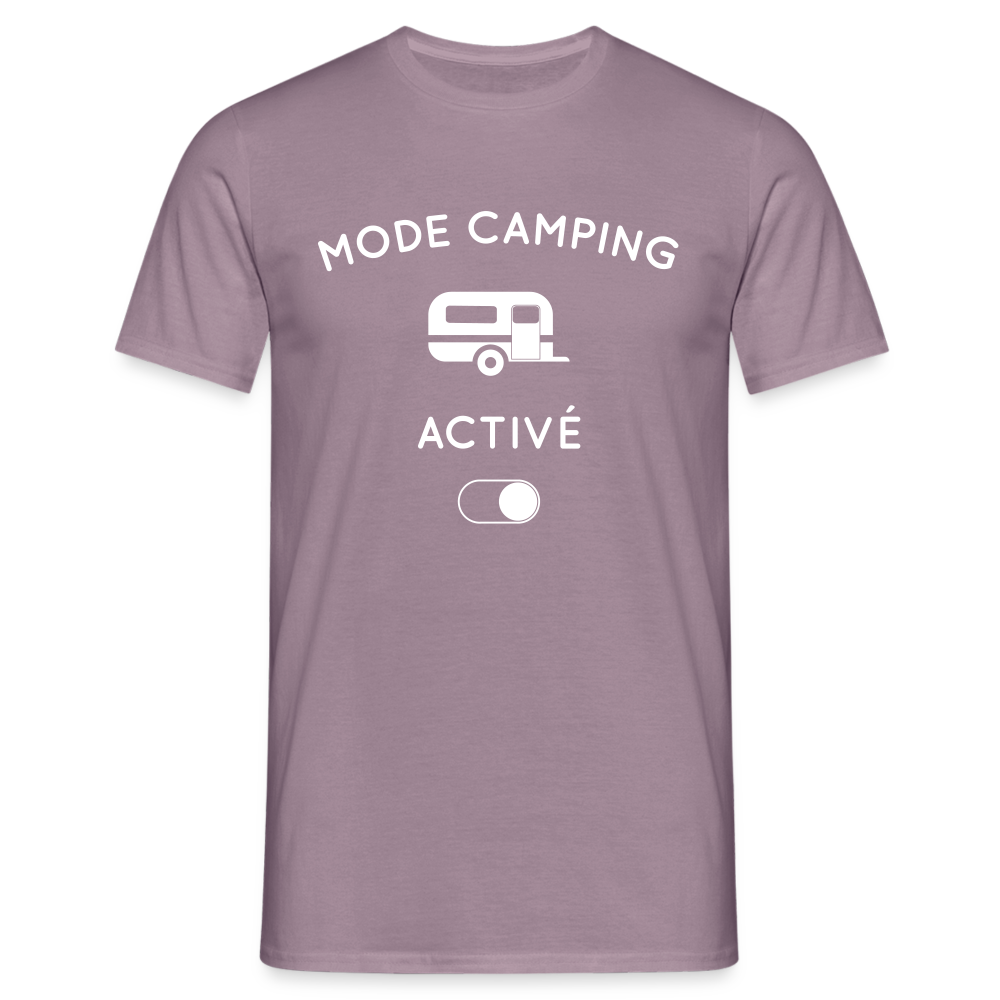 T-shirt Homme - Mode camping activé - mauve gris 