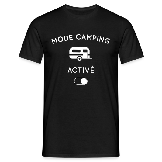 T-shirt Homme - Mode camping activé - noir