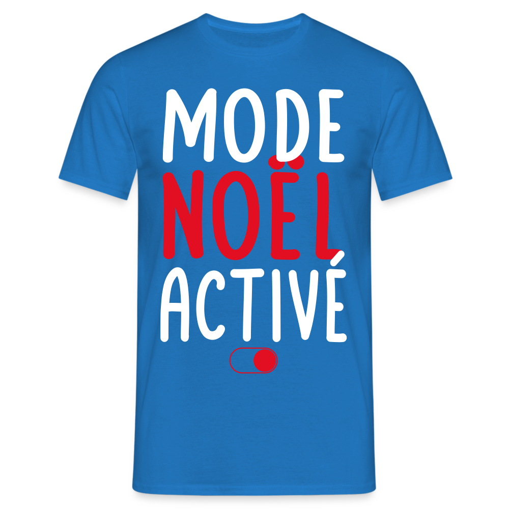 T-shirt Homme - Mode Noël activé - bleu royal