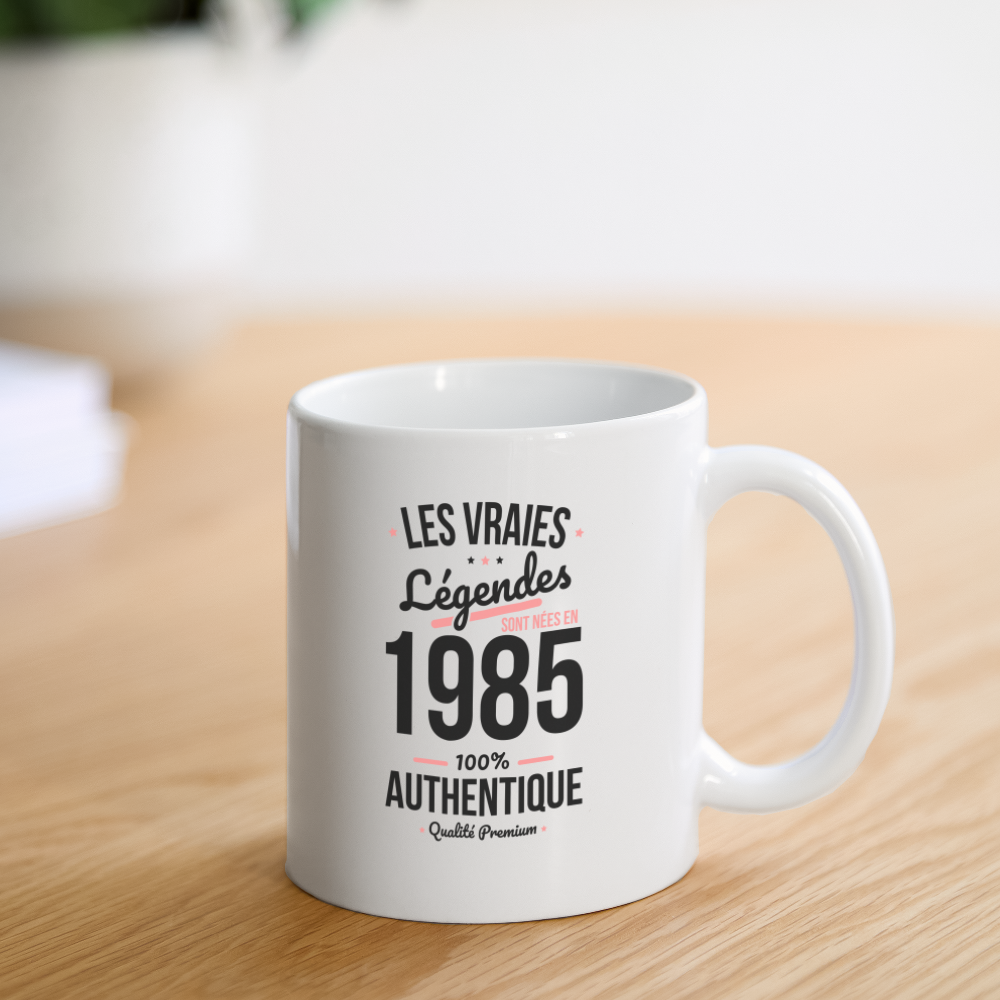 Mug blanc - Anniversaire 40 Ans - Les vraies Légendes sont nées en 1985 - blanc