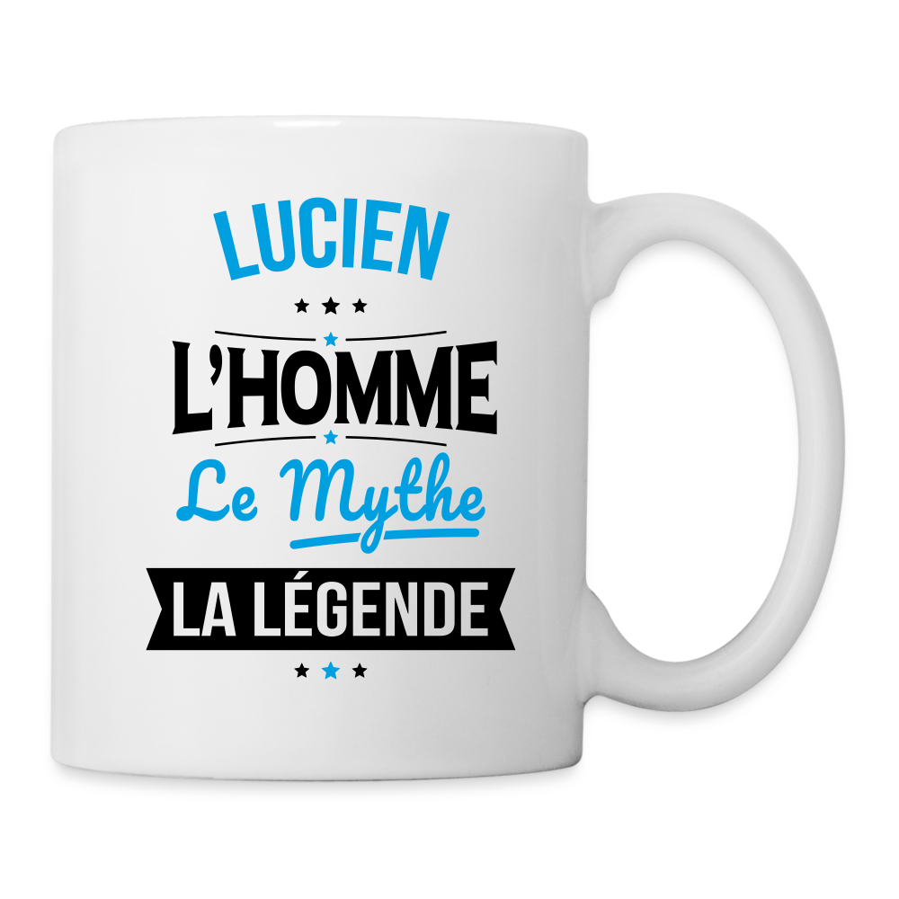 Mug blanc - Lucien - l'Homme - le Mythe - la Légende - blanc