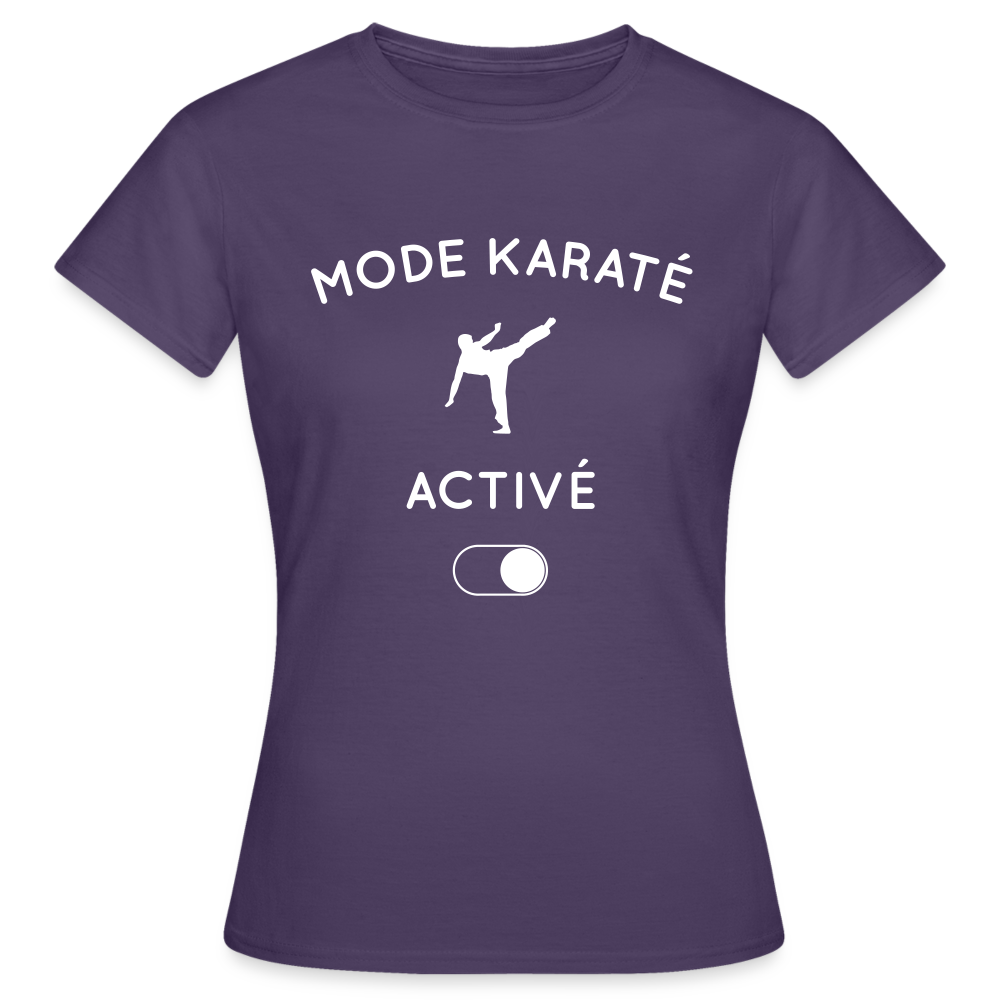 T-shirt Femme - Mode karaté activé - violet foncé