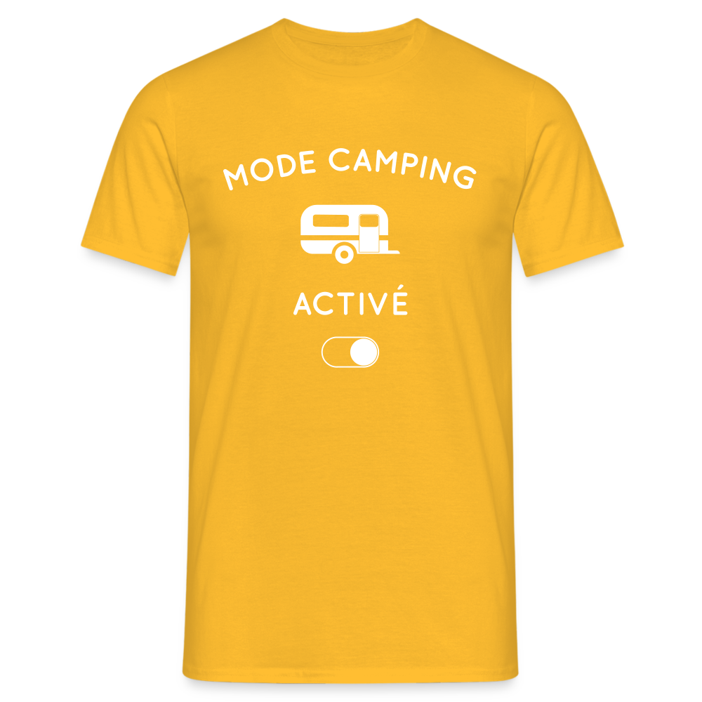 T-shirt Homme - Mode camping activé - jaune