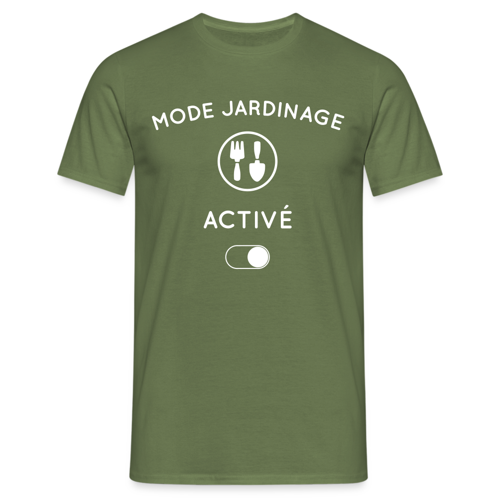 T-shirt Homme - Mode jardinage activé - vert militaire