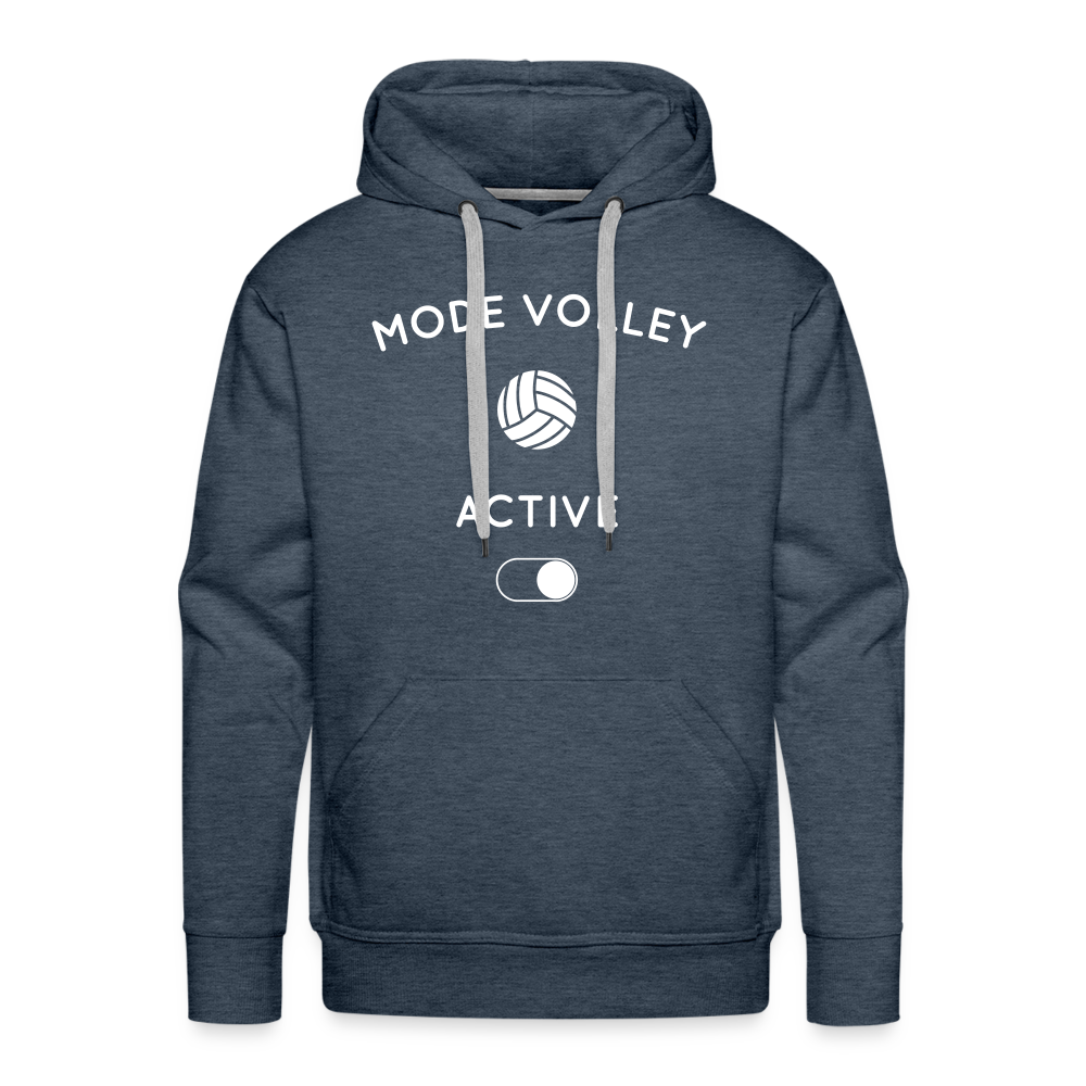 Sweat à capuche Premium Homme - Mode volley activé - bleu jeans