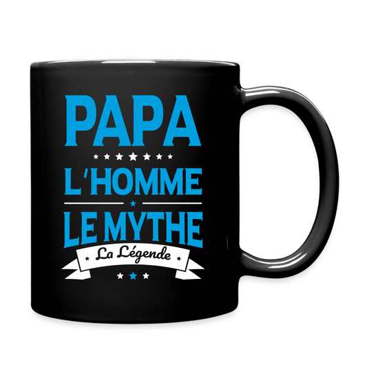 Mug uni - Papa L'Homme le Mythe la Légende - noir