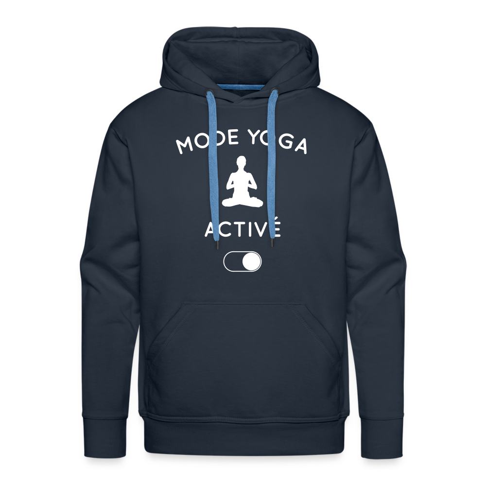 Sweat à capuche Premium Homme - Mode yoga activé - marine