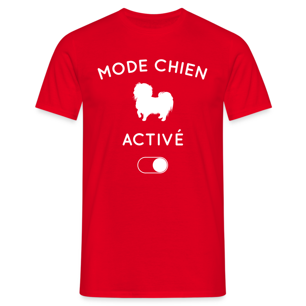 T-shirt Homme - Mode chien activé - rouge