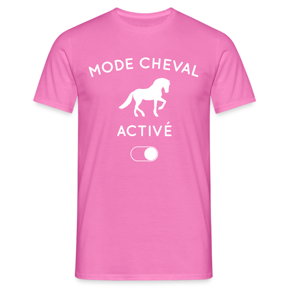 T-shirt Homme - Mode cheval activé - rose