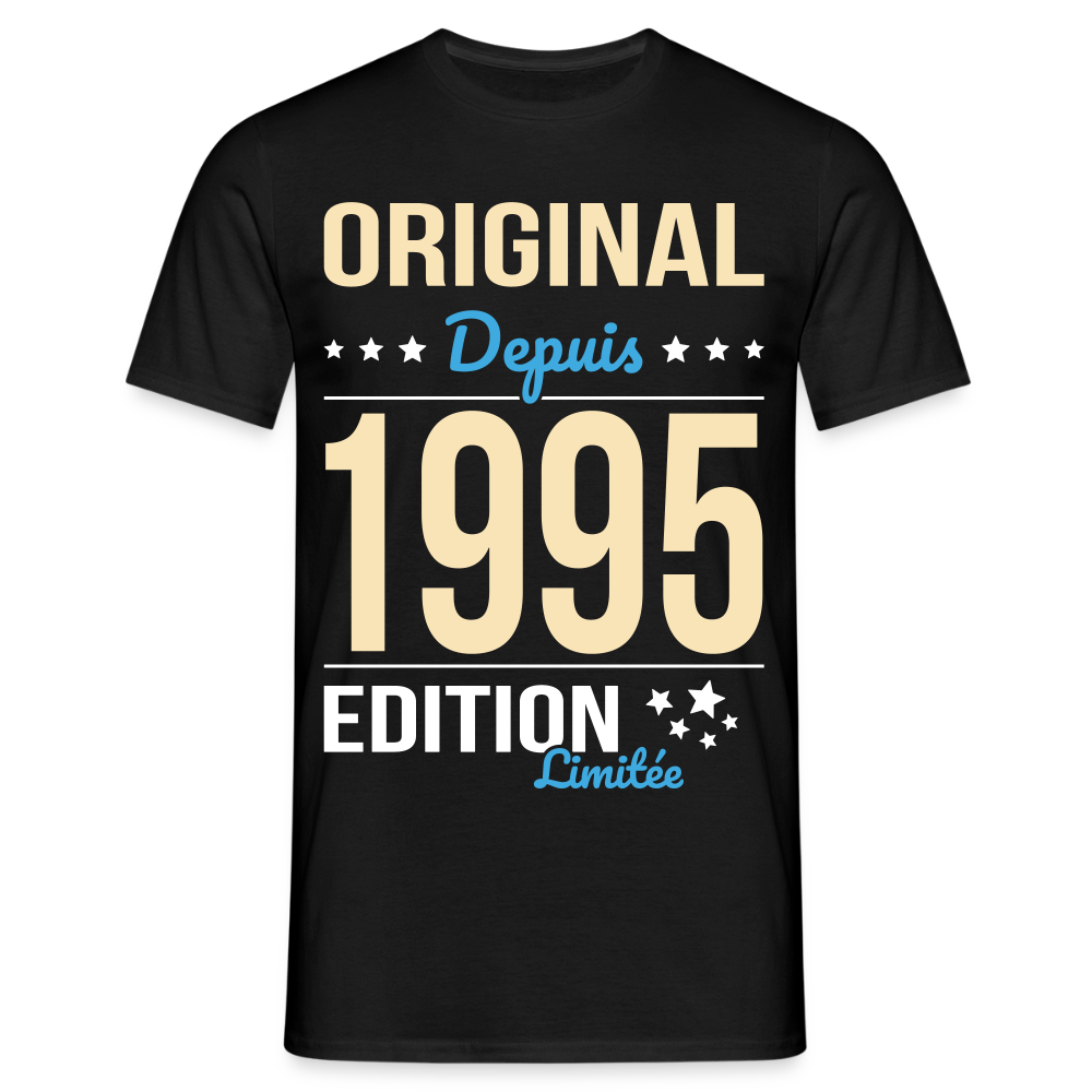 T-shirt Homme - Anniversaire 30 Ans - Original depuis 1995 - noir