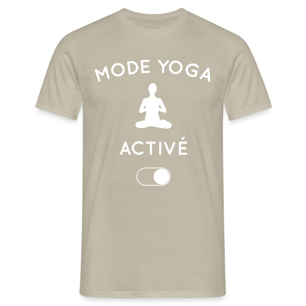 T-shirt Homme - Mode yoga activé - beige sable