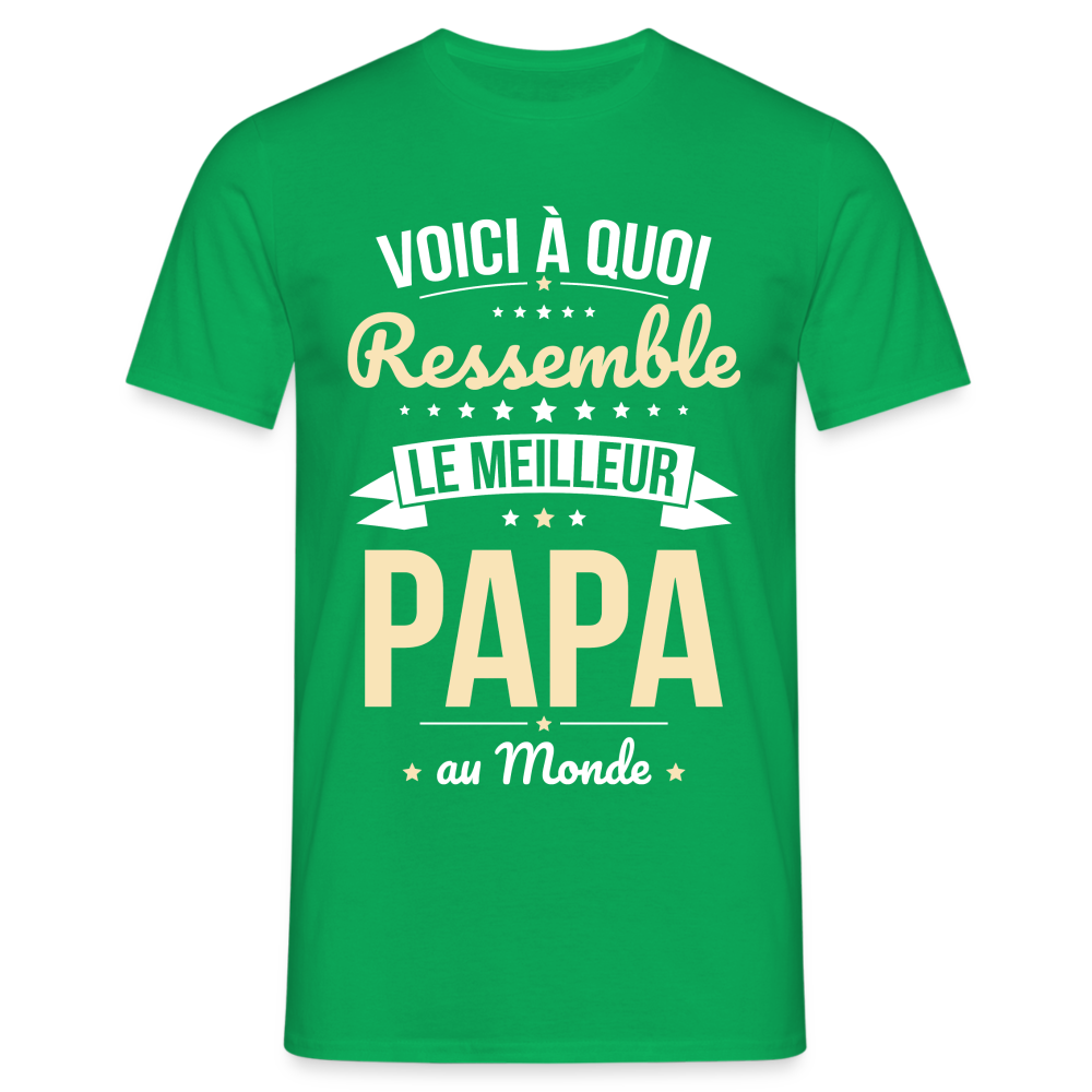 T-shirt Homme - Voici à quoi ressemble le meilleur Papa au Monde - vert