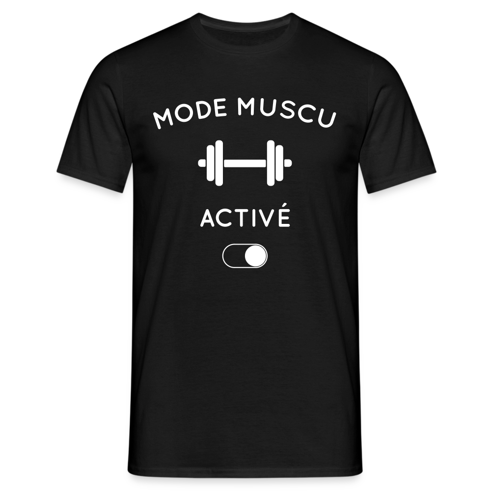 T-shirt Homme - Mode muscu activé - noir