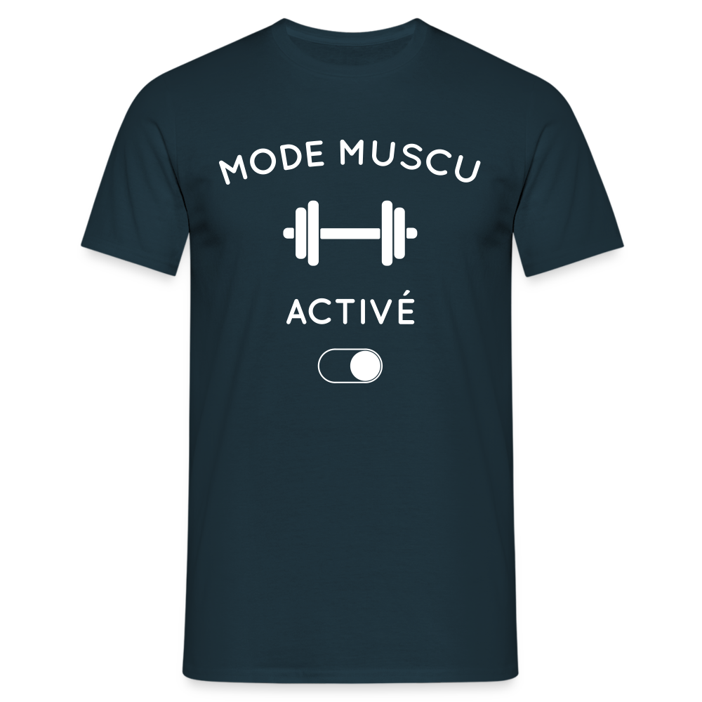 T-shirt Homme - Mode muscu activé - marine