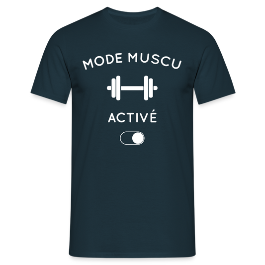 T-shirt Homme - Mode muscu activé - marine