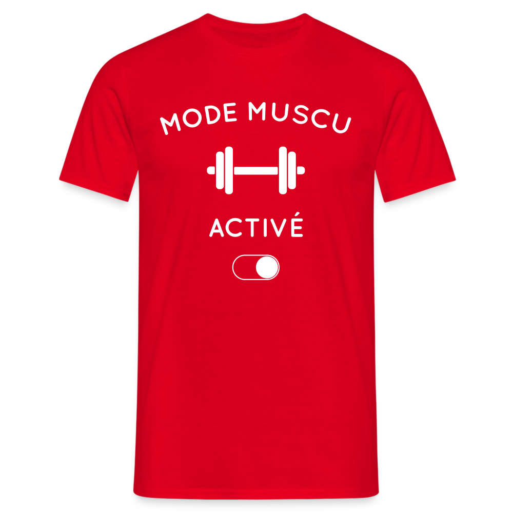 T-shirt Homme - Mode muscu activé - rouge