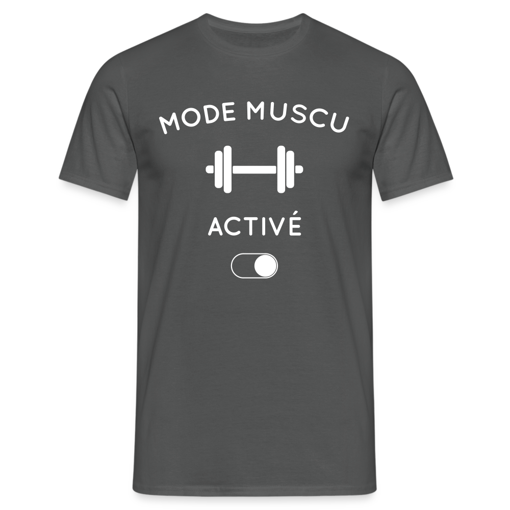 T-shirt Homme - Mode muscu activé - charbon