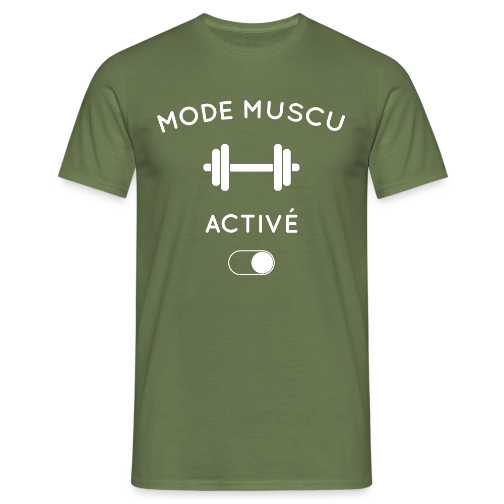 T-shirt Homme - Mode muscu activé - vert militaire