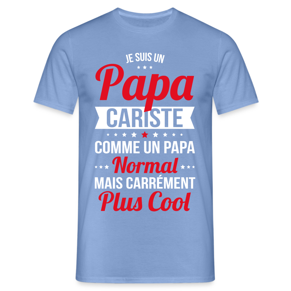 T-shirt Homme - Papa cariste plus cool - carolina blue