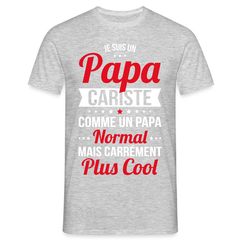 T-shirt Homme - Papa cariste plus cool - gris chiné