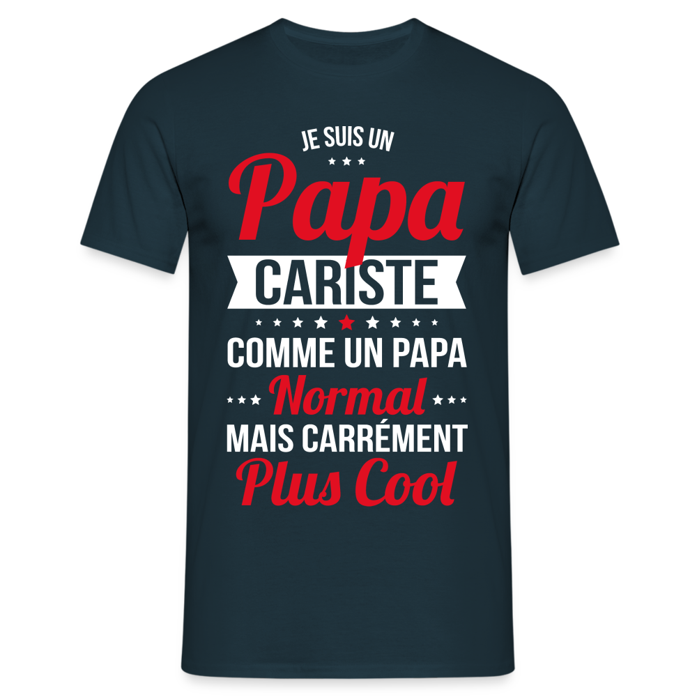 T-shirt Homme - Papa cariste plus cool - marine