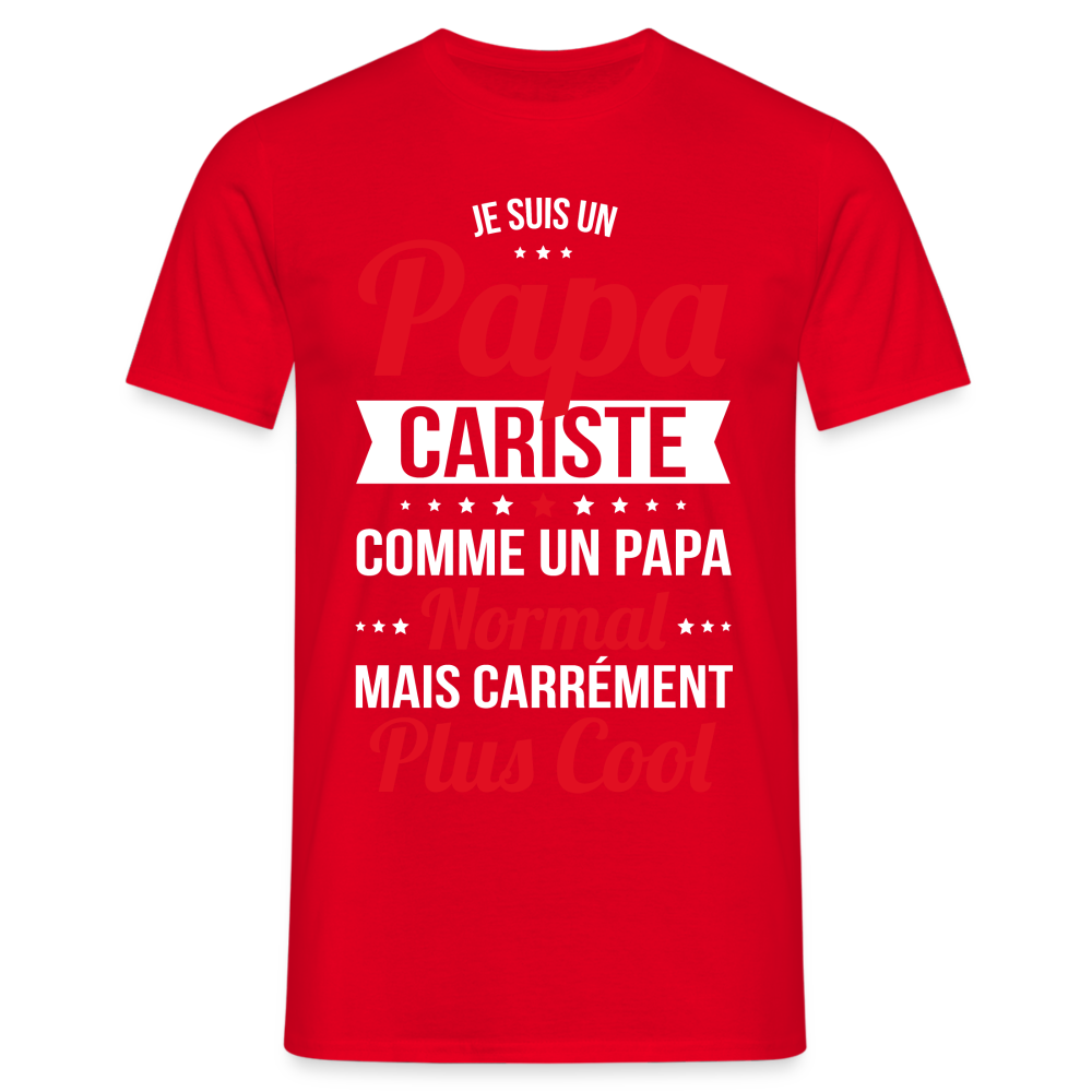 T-shirt Homme - Papa cariste plus cool - rouge